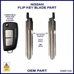 Nissan Qashqai & X-Trail remote flip key separate key blade
