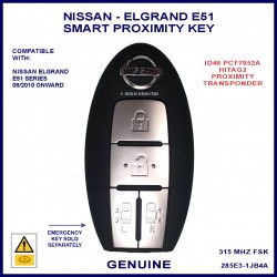 Nissan Elgrand E51 Japanese import - 4 button TWB1J716 ALPS Electric genuine proximity remote