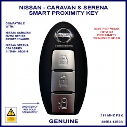 Nissan Serena C26 & Caravan NV350 Japanese import - 3 button TWB1J701 ALPS Electric genuine proximity remote