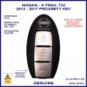 Nissan X-Trail T32 2013 - 2017 3 button smart proximity key genuine Continental S180144104