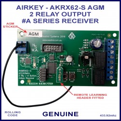 Airkey AKRX62-S AGM standalone 2 relay output receiver for A series remotes
