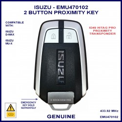 Isuzu D-MAX & MU-X 2 button proximity key EMU470102