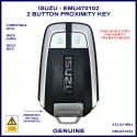 Isuzu D-MAX & MU-X 2 button proximity key EMU470102