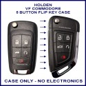 Holden VF Commodore 5 button flip key shell only - no electronics upgraded version