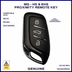 MG HS & EHS push button start ID47 genuine proximity key 434 MHz