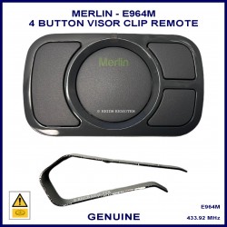 Merlin E964M  4 button garage door sun visor remote control