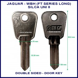 Aston Martin British Leyland Jaguar Land Rover WBH compatible Silca UNI8 metal door key