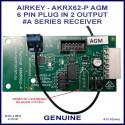 Airkey AKRX62-P AGM plug in 2 relay output receiver for A series remotes