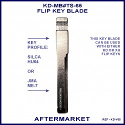 Mercedes & VW compatible JMA ME-7 or Silca HU64 flip key blade