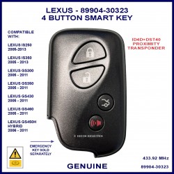 Lexus IS & GS genuine 89904-30323 proximity remote key
