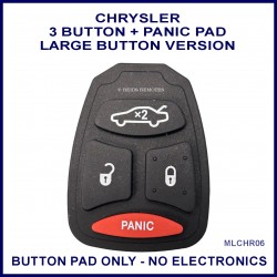 Chrysler 4 button remote key button pad only - large button version