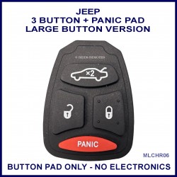 Jeep 4 button remote key button pad only - large button version
