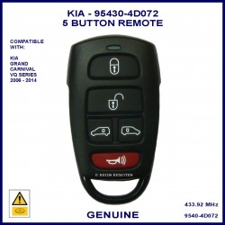 KIA Grand Carnival VQ petrol model genuine 5 button remote fob 95430-4D072