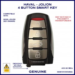 Haval Jolion H6 H2S 3608101XKV86A 4 button proximity key