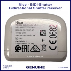 Nice BiDi Shutter interior bidirectional interface for tubular motor