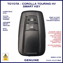 Toyota Corolla Touring HV Japanese import 2 button proximity key 8990H-12160 with 231451-2000PCB