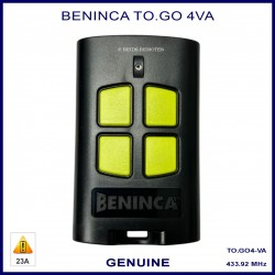 Beninca TOGO4 VA genuine 4 button black & green gate remote