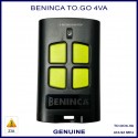 Beninca TOGO4 VA genuine 4 button black & green gate remote