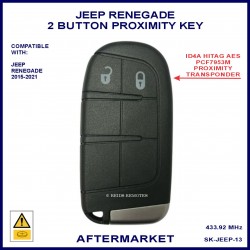 Jeep Renegade 2015-2021 2 button ID4A HITAG-AES keyless go 433 MHz ASK