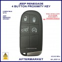 Jeep Renegade 2015-2021 4 button ID4A HITAG-AES keyless go 433 MHz ASK
