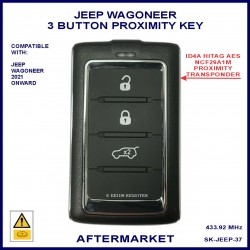 Jeep Wagoneer 2021 onward 3 button ID4A HITAG-AES keyless go 433 MHz ASK