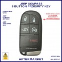Jeep Compass 2017-2024 5 button ID4A HITAG-AES keyless go 433 MHz ASK