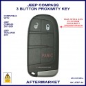 Jeep Compass 2017-2024 3 button ID4A HITAG-AES keyless go 433 MHz ASK