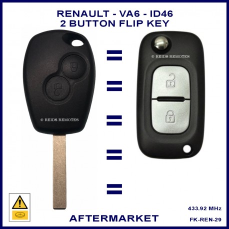 Image shows a size comparission between your remote key and the new style flip key
