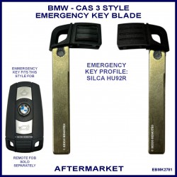 BMW HU92R emergency key blade to suit CAS 3 remotes