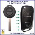 Smart Forfour W454 compatible 2 button remote car key