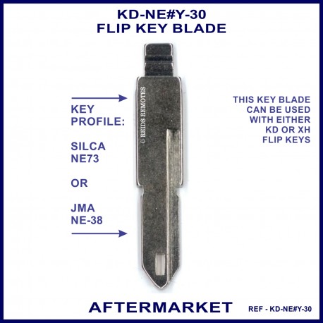 Citroen Peugeot & Renault compatible Silca NE73 JMA NE-38 flip key blade