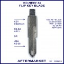 Citroen Peugeot & Renault compatible Silca NE72 JMA NE-36 flip key blade