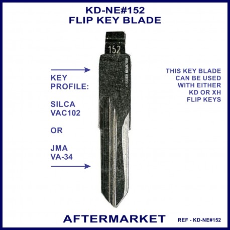 Renault compatible Silca VAC102 or JMA VA-34 flip key blade