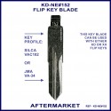 Renault compatible Silca VAC102 or JMA VA-34 flip key blade