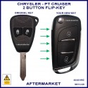 Chrysler PT Cruiser 2005 - 2010 integrated transponder chip flip key