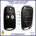 Honda Civic 2012 - 2013 72147-TL4-G1 2 button flip key