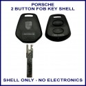 Porsche 911 or Boxster 986 2 button remote key shell replacement