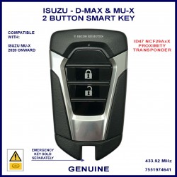 Isuzu D-MAX 2020 onward 2 button 7551974641 proximity key