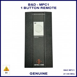 B&D MPC1 old 1 button 9 dip switch 27.145Mhz remote