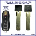 Porsche emergency key blade to fit older style remote fob key