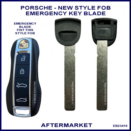Porsche emergency key blade to fit new style remote fob key