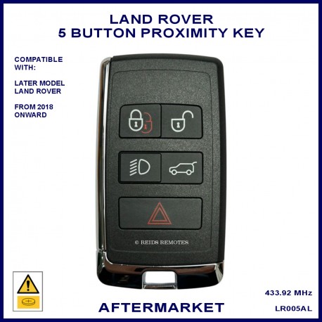 Land Rover compatible smart 5 button proximity remote