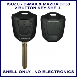 Isuzu D-Max series 3 2019 onward replacement 2 button remote key casing