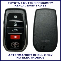 Toyota 300 Series 4 button replacement proximity remote case