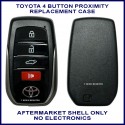 Toyota 300 Series 4 button replacement proximity remote case