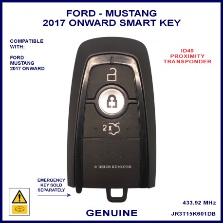 Ford Mustang 2017 onward 3 button OEM smart proximity remote key