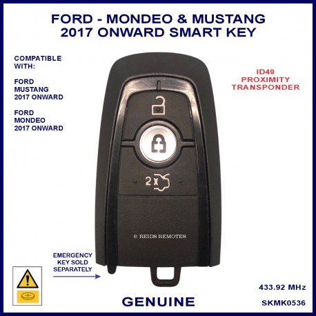 Ford Mustang & Mondeo 3 button OEM smart proximity remote key