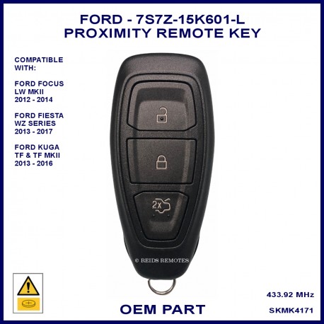 Ford Focus Fiesta & Kuga OEM proximity key 7S7T-15K601-EF