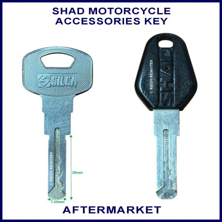 SHAD motorcycle luggage top-box spare key cutting service