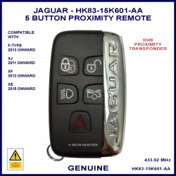 Jaguar genuine 5 button proximity key with sedan symbol